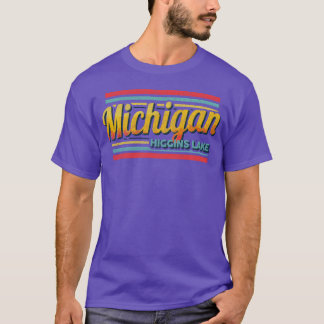 Camiseta Vintage Higgins Lake Michigan Anos 70 80 