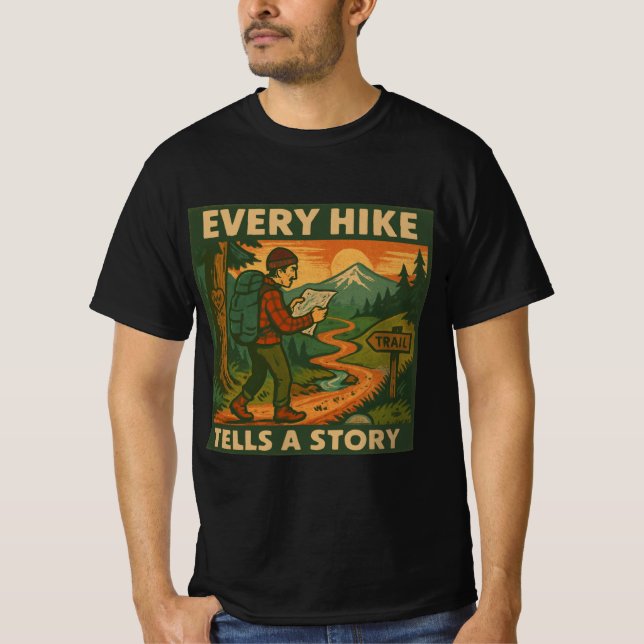 Camiseta Vintage Hiking Adventure T-Shirt (Frente)