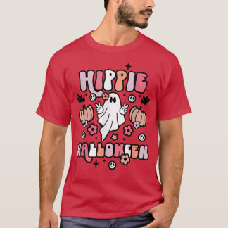 Camiseta Vintage Hippie Halloween Ghost Boo Spooky Hallowee