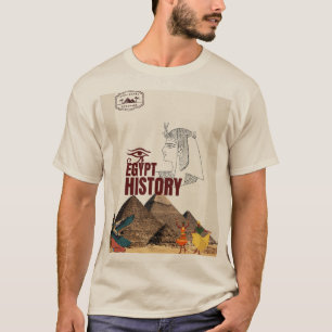 Camiseta Vintage História do Antigo Egito Pirâmi
