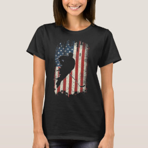 Camiseta Vintage Hockey American Flag Legal Usa Patriótico