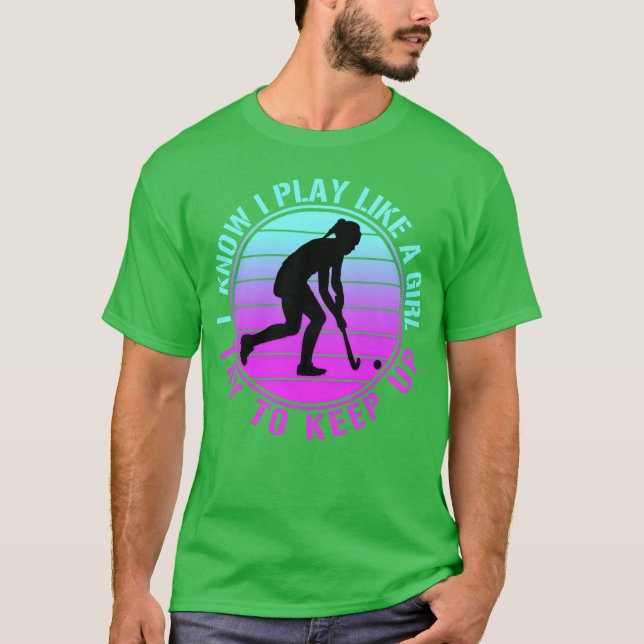Camiseta Vintage Hockey Girl girl (Frente)