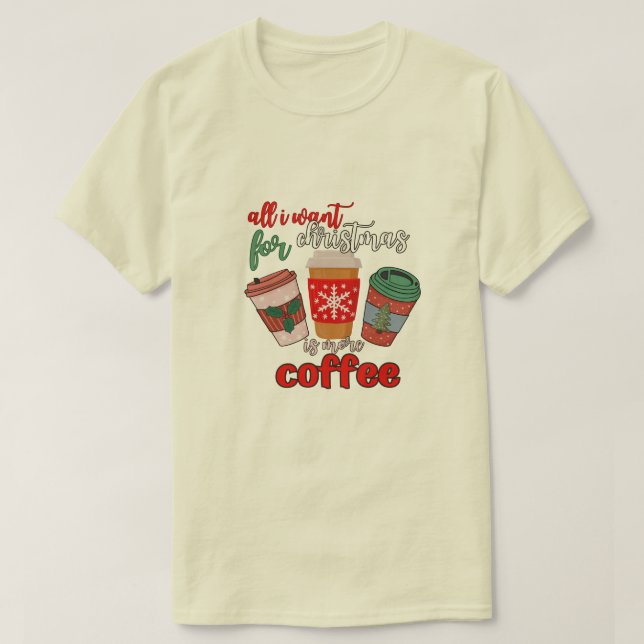 Camiseta Vintage Holiday Café Entusiasta Natal (Frente do Design)