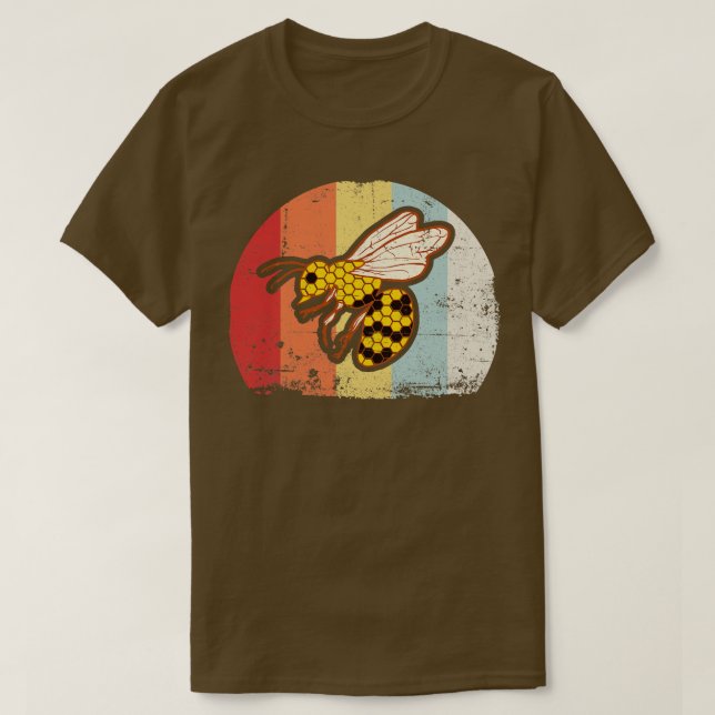 Camiseta Vintage Honey Bee Gift Idea Beekeeper (Frente do Design)