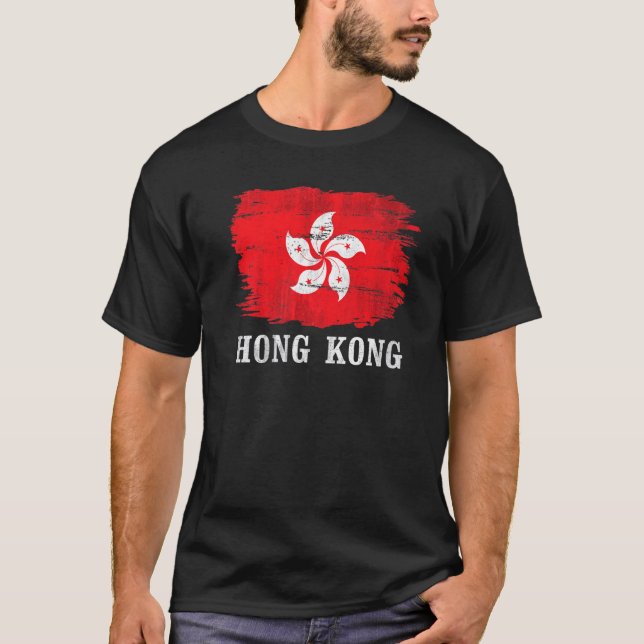 Camiseta Vintage Hong Kong Flag (Frente)