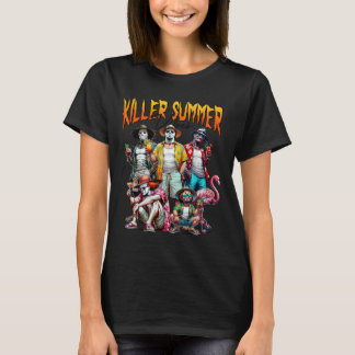 Camiseta Vintage Horror Summer Vibes Dia de as Bruxas engra