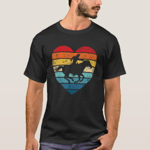 Camiseta Vintage Horse Heart Equestrian Men Horseback