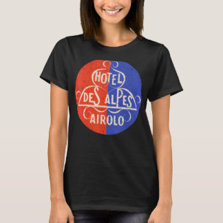 Camiseta Vintage Hotel Des Alpes Airolo Meio século Aesthet