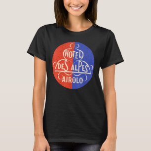 Camiseta Vintage Hotel Des Alpes Airolo Meio século Aesthet