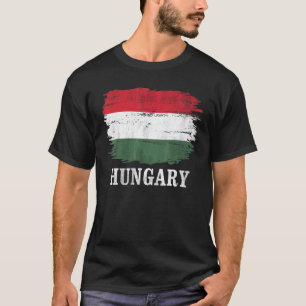 Camiseta Vintage Hungary Flag For Húngaro