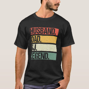 Camiseta Vintage Husband Pai Dj Disk Legend Music Pais