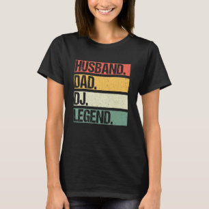 Camiseta Vintage Husband Pai Dj Disk Legend Music Pais