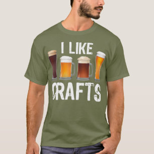 Camiseta Vintage I Like Artesanato - Engraçado Artesanato B