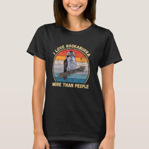 Camiseta Vintage I Love Kookaburra More than Pessoas Kookab