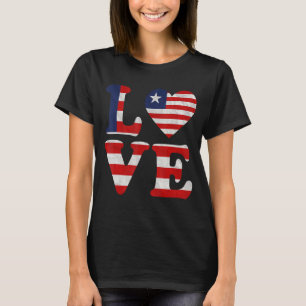 Camiseta Vintage I Love Libéria Flag Heart Liberian Roots P