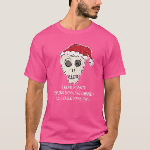 Camiseta Vintage I Ouvi Papais noeis descendo Scull anti Ch