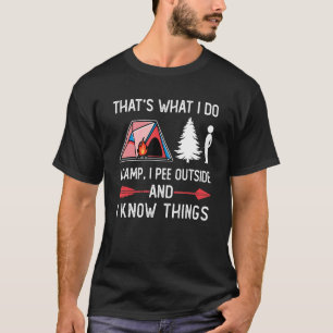 Camiseta Vintage I Pee Fora Do Acampamento Piada Ca
