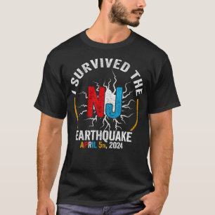 Camiseta Vintage I Sobreviveu Ao Terremoto No NJ Abril 5 20