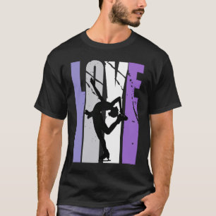 Camiseta Vintage Ice Skating Live Love Ice Sking Treinador