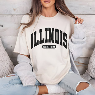 Camiseta Vintage Illinois, Presente Patriótico par