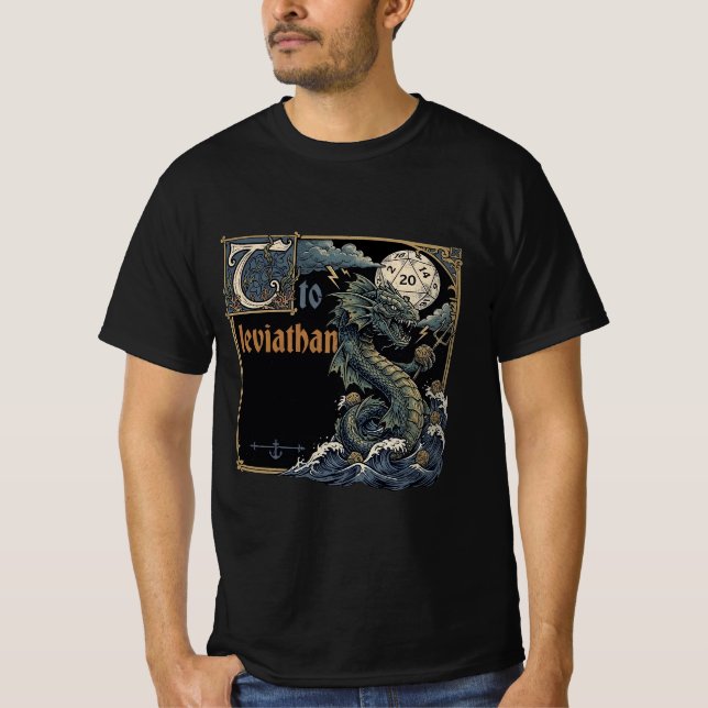 Camiseta Vintage Illuminated Manuscript Leviathan DND (Frente)