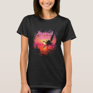 Camiseta Vintage Imperial Beach Palms Pink Light