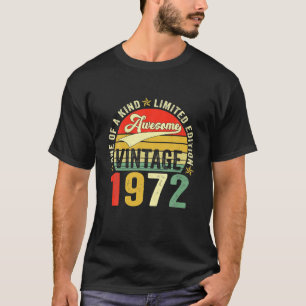 Camiseta Vintage Incrível 50 Anos 1972 50º Aniversário