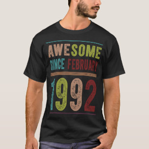 Camiseta Vintage Incrível Desde Fevereiro De 1992 Para Mulh