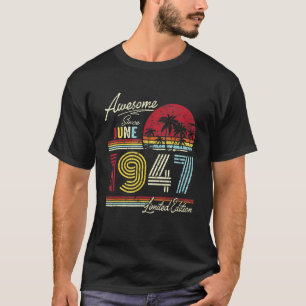 Camiseta Vintage Incrível desde junho de 1947 75º Aniversár