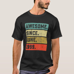 Camiseta Vintage Incrível Desde junho de 1999 23º Aniversár
