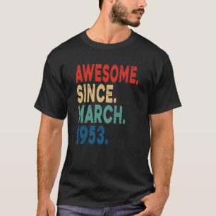 Camiseta Vintage Incrível Desde Março De 1953 70