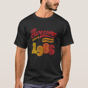 Camiseta Vintage Incrível Desde Setembro De 1986 35º Aniver