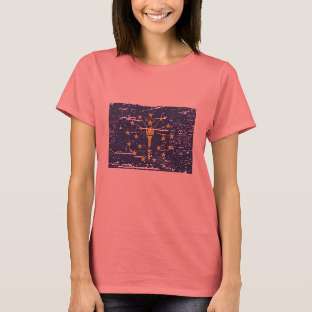 Camiseta Vintage INDIANA Flag (Frente)