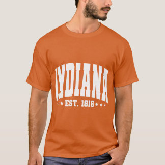 Camiseta Vintage Indiana Shirt USA Patriotic Gift para Jogo