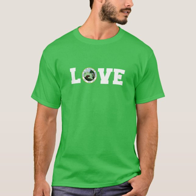 Camiseta Vintage Indiana State Seal Love Active (Frente)