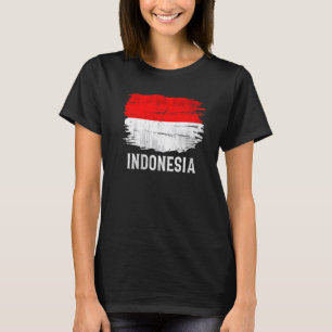 Camiseta Vintage Indonesia Flag Para O Indonésio