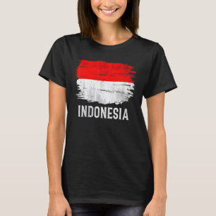Camiseta Vintage Indonesia Flag Para O Indonésio