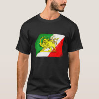 Vintage Iran, bandeira persa com leão, xá do Irã