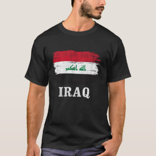 Camiseta Vintage Iraque Flag For Iraqi Gift