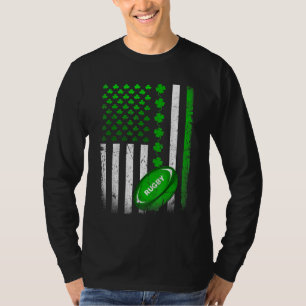 Camiseta Vintage Irish American Flag Dia de São Patrício Ru