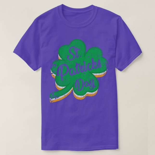 Camiseta Vintage Irish Clover (Frente do Design)