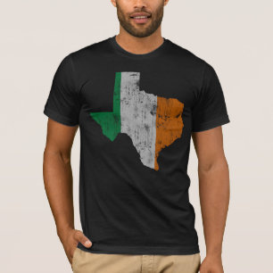 Camiseta Vintage Irish Flag Estado do Texas