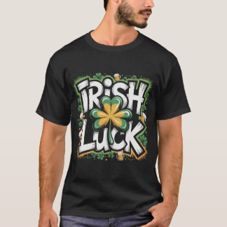 Camiseta Vintage Irish Luck T-Shirt St Patricks Day, Distre