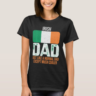 Camiseta Vintage Irish Pai Ireland Flag Design Para Padre S