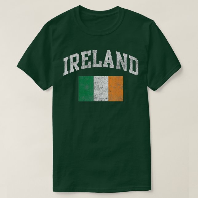 Camiseta Vintage Irlanda Irish Flag Green Rua (Frente do Design)
