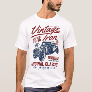 Camiseta Vintage iron, carros