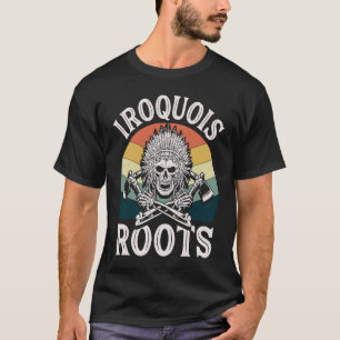 Camiseta Vintage Iroquois Roota Orgulho Nativo Indi America