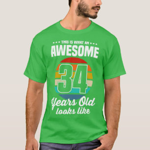 Camiseta Vintage Isto É O Que Parece Um Incrível 34 Anos