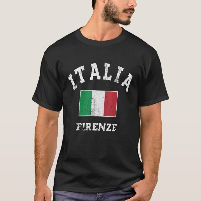 Camiseta Vintage Italia Firenze Italiana Souvenir Florence  (Frente)