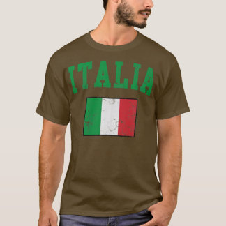 Camiseta Vintage Italia Flag Itália Italiano